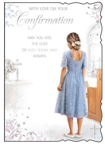 Confirmation card for girls - confirmation,